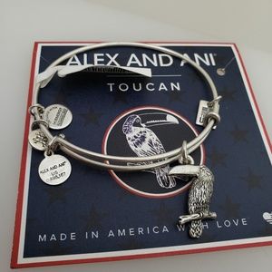 NWT Alex and Ani Toucan Bangle Silver